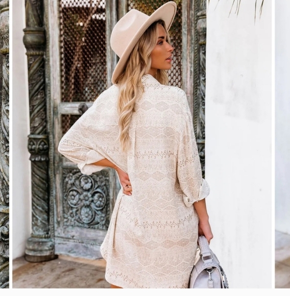 DRESS FORUM Piper Button down shirt dreas. White/black printed. Size medium NWT - Picture 2 of 15